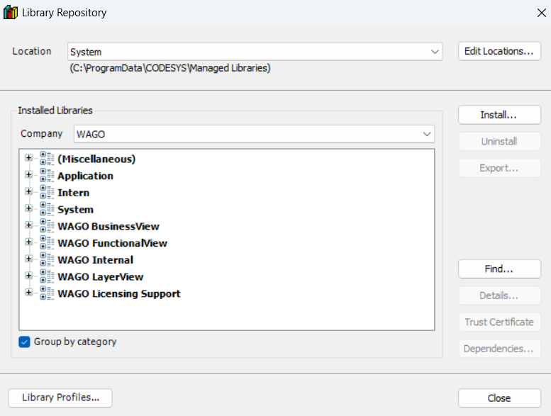 Wago Library Repository