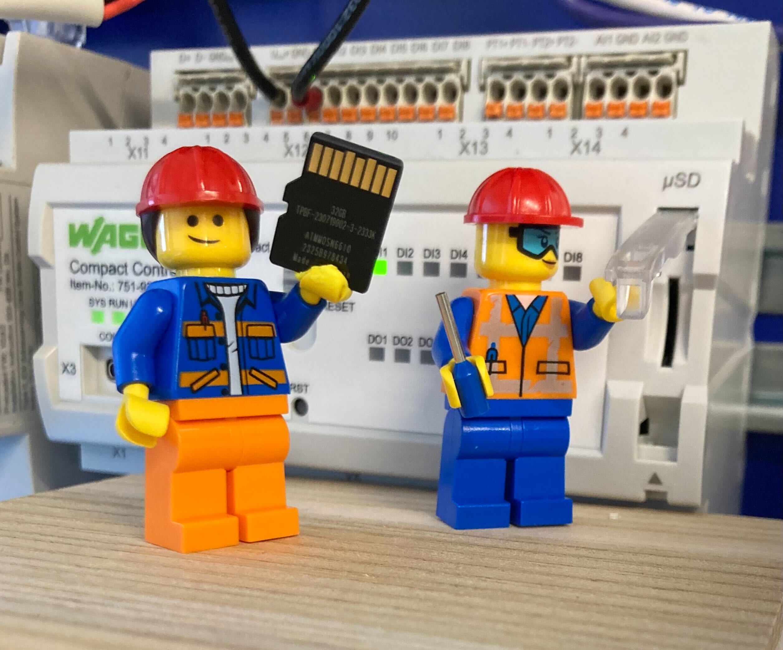 Lego Workers fixing Equipment