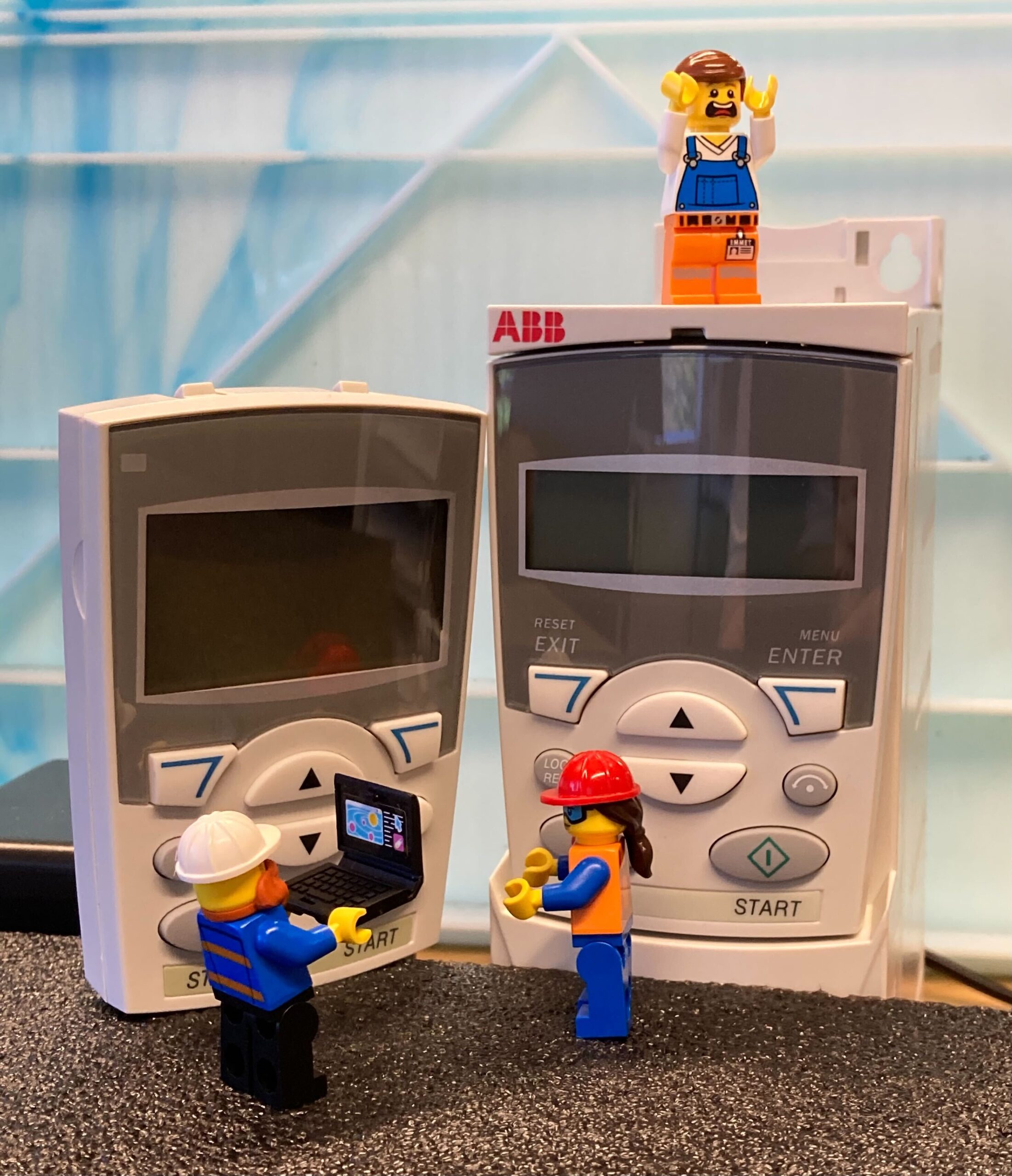 Legos working on a system repair