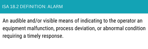 Alarm definition